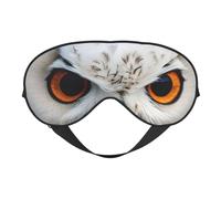 Snowy Owl Eyes Print Stylish Sleep Eye Mask Lightweight Adjustable Strap Men Women Travel Nap Night