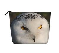 Snowy Owl Eyes Printed Make up Bag for Women Makeup Bags Zipper Travel Cosmetic Bags Pouch Organizer