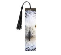 Snowy Owl Eyes Printed Metal Bookmarks S - Black Lightweight Aluminium Book Marker for Books, Journals & Gifts, Ideal Book Lovers, Holiday Decor & Crafts