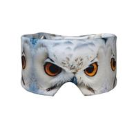 Snowy Owl Eyes Printed Slumber Eye Shield, Reversible Sleep Gear, Light Blocking Headwrap, for Travel Comfort