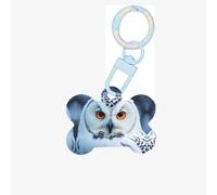 Snowy Owl Eyes Printing Dog Tag Bone Shaped Double Sided Pattern Dog Id Tags Bone Shaped Pet Name Tags Dog Collar Tags