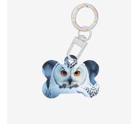 Snowy Owl Eyes Printing Dog Tag Bone Shaped Double Sided Pattern Dog Id Tags Bone Shaped Pet Name Tags Dog Collar Tags