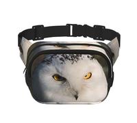 Snowy Owl Eyes Square Double-Layer Waist Bag Chest Bag Crossbody Bag Running Travel Hiking Waist Bag