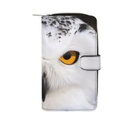 Snowy Owl Eyes Wallet Multifunctional Wallets for Men Compact Wallet Purse Passport Bag