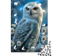 Snowy Owl Fantasy 1000 Pc Extra-thick Cardboard Jigsaw Puzzle Bundle Couple Partners Concentration Training Gift Idea 38x26cm/1000pcs