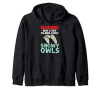 Snowy Owl Funny Birds Cute Animals Zip Hoodie