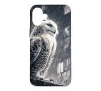Snowy Owl In City Rain Urban Wildlife Bird Case for iPhone 16 Plus