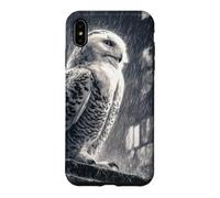 Snowy Owl In City Rain Urban Wildlife Bird Case for iPhone XS Max