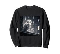 Snowy Owl In City Rain Urban Wildlife Bird Sweatshirt