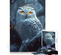 Snowy Owl in Winter Forest 1000 Pieces Jigsaw Puzzles for Adults Mind Exercise Toy Relax Time Precision Cut Stylish Gift (38x26cm)