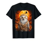 Snowy Owl Mummy in Creepy Pumpkin Patch on Halloween Night Value Graphic T-Shirt