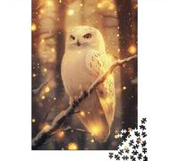 Snowy Owl Night 1000 Pc Extra-thick Cardboard Jigsaw Puzzle Adults Kids Challenging Game Wall Decoration 38x26cm/1000pcs