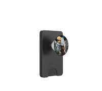 Snowy Owl Night Forest Round Art PopSockets PopWallet for MagSafe