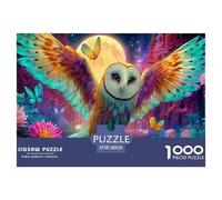 Snowy Owl NightGargantuan Jigsaw Puzzles for Adults Comprising 1000 Advanced And Ruthlessly Difficult Challenging Puzzle Game Pieces - Forged to Be An Heirloom-Quality Gift Jigsaw Puzzles for Adults