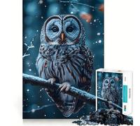 Snowy Owl Portrait 1000 Pieces Jigsaws Adults Puzzles Gifts Mind Challenge Toy Easy Leisure Precise Cut (50x75cm)