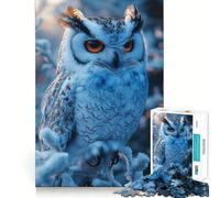 Snowy Owl Portrait 1000 Pieces Jigsaws Adults Puzzles Gifts Mind Challenge Toy Easy Leisure Precise Cut (38x26cm)