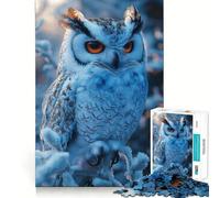 Snowy Owl Portrait Hard Jigsaw Puzzle for Adults 1000 Pieces Improve Memory Relaxed Mind Sharp Edge Stylish Gift (50x75cm)
