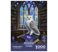 Snowy Owl Puzzle 1000 Piece Family Magical Library Puzzles Game Fun, Challenging & Brainteasing 100% Recycled Cardboard Wall Decor 38x26cm/1000pcs