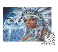 Snowy Owl Queen 1000 Pc Sturdy Cardboard Premium Jigsaw Puzzle Couple Partners Decompression Challenge Wall Decoration Value Pack 70x50cm/1000pcs