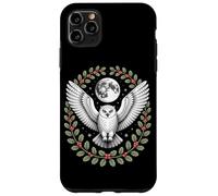 Snowy Owl Under Full Moon With Holly Winter Wreath Case for iPhone 11 Pro Max