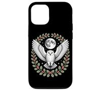 Snowy Owl Under Full Moon With Holly Winter Wreath Case for iPhone 12/12 Pro
