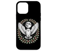Snowy Owl Under Full Moon With Holly Winter Wreath Case for iPhone 12 mini