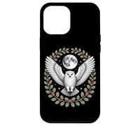 Snowy Owl Under Full Moon With Holly Winter Wreath Case for iPhone 12 Pro Max