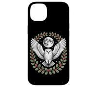 Snowy Owl Under Full Moon With Holly Winter Wreath Case for iPhone 14 Plus