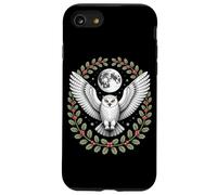 Snowy Owl Under Full Moon With Holly Winter Wreath Case for iPhone SE (2020) / 7/8