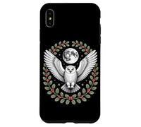 Snowy Owl Under Full Moon With Holly Winter Wreath Case for iPhone XS Max