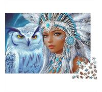 Snowy Owl Warrior 1000 Pc Sturdy Cardboard Jigsaw Puzzle Bundle Couple Partners Fun Challenge Brain Training Gifts Gift Idea 70x50cm/1000pcs