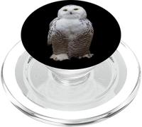 Snowy Owl White Black PopSockets PopGrip for MagSafe