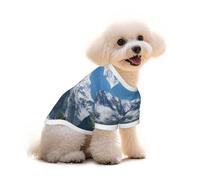 Snowy Peak & Green Slopes Print Pet Clothes - Cotton T-Shirts Soft Breathable Pet Apparel for Small,Medium and Large Dogs and Cats