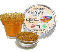Snowy River Cocktail Sugar 3oz Gift Pack, All Natural Beverage Rimmer for Cocktails & Margaritas in Gift Rimmer Tin, Drink Decorating (Copper)