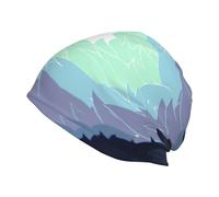 Snowy Running Bear Beanie for Men and Women, Full Print Knit Hat, Soft & Warm, Seasons, Large, Mythical Gigantic Space Cavern, One size
