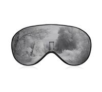 Snowy Train Tracks Sleeping Mask, Light Blocking Eye Mask, Comfortable and Soft, Eye Cover with Elastic Band, Suitable for Men and Women, Suitable for Travel/Sleeping