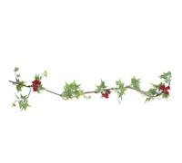 Snowy varigated ivy and red berry garland