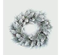 Snowy White Christmas Door Wreath Decoration - 50cm