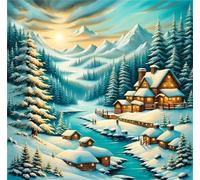 Snowy Woods Scenery Jigsaw Puzzles for Adults 35 Pieces Hard Difficult Challenging puzzles for adults 35 pcs DIY Decoration Puzzle for Wall Decor Gifts