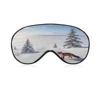 Snowy World Sleep Mask Eye Mask for Sleeping Breathable Blackout Sleeping Masks with Adjustable Strap Soft Eye Cover Comfortable Blindfold Eyeshade for Night Sleeping Travel Nap