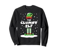 Snowy Xmas Cute Clumsy Elf Matching Family Christmas Costume Sweatshirt