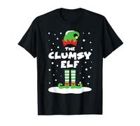 Snowy Xmas Cute Clumsy Elf Matching Family Christmas Costume T-Shirt