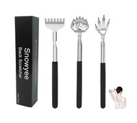 Snowyee Backscratchers, Back Scratcher for Women Men 3PCS Includes Bear Claw Hand and Eagle Claw kit Telescoping with Adjustable (Black)