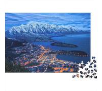 SnowyMountainTown 1000 Piece Puzzles Colorful Aerial Lake View Home Decoration Educational Game for Men And Women Challenging Jigsaw Jigsaw Puzzles for Adults 70x50cm/1000pcs