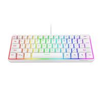 Snpurdiri 60% Wired Gaming Keyboard, 61 Keys RGB Backlit Wrist Rest Ultra-Compact Mini Waterproof Keyboard for PC Computer Gamer (White)