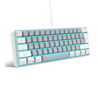 Snpurdiri 60% Wired Gaming Keyboard, RGB Backlit Mini Keyboard, Waterproof, Small, Ultra-Compact, 61 Keys, Keyboard for PC/Mac Gamers, Typists, Travel, Easy to Use