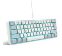 Snpurdiri 60% Wired Gaming Keyboard, RGB Backlit Mini Keyboard, Waterproof, Small, Ultra-Compact, 61 Keys, Keyboard for PC/Mac Gamers, Typists, Travel, Easy to Use