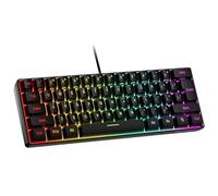 Snpurdiri 60% Wired Gaming Keyboard, RGB Backlit Ultra-Compact Water-Resistant Mini Keyboard, 61 Keys, for PC/Mac Gamers, Typists, Travel, Easy to Carry on Business Trips, Black (QWERTY Layout)