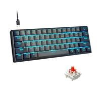 Snpurdiri 60% Wired Mechanical Gaming Keyboard (Black-Grey, Red Switches)
