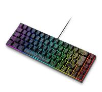Snpurdiri 65% Gaming Keyboard, RGB Backlit Small Keyboard | Ultra-Compact 60 Percent Keyboard with Detachable USB-C Cable | UK Compatible US Layout | Contour Line Design for PC/Mac